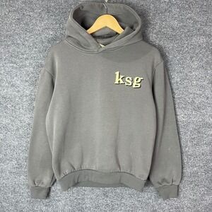 Kanye West Kid Cudi KSG Hoodie Gray Camp Flog Gnaw Concert Merch Adult
